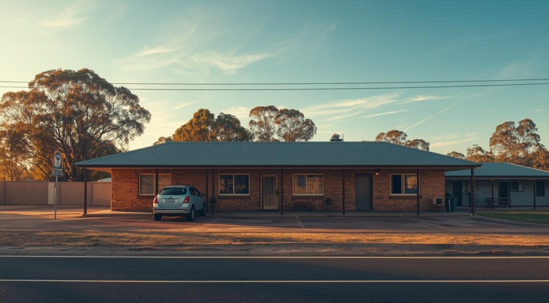 Billabong Motel room exterior with parking at the door, a motel in Gunnedah NSW